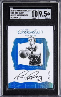 2016-17 Panini Flawless Greats Auto #G-RB Rick Barry Signed Card (#1/1) - SGC MT+ 9.5/ SGC 10